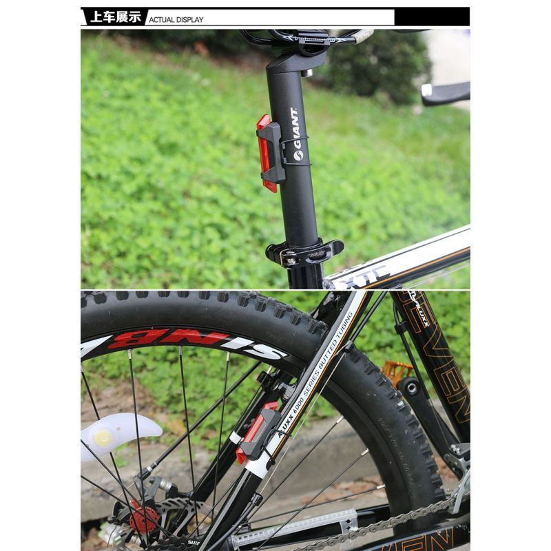 Draagbare USB Oplaadbare Fietstaartlicht LED Achterlicht voor Stedelijk Fietsen met Dynamische Flitsmodi Installatie