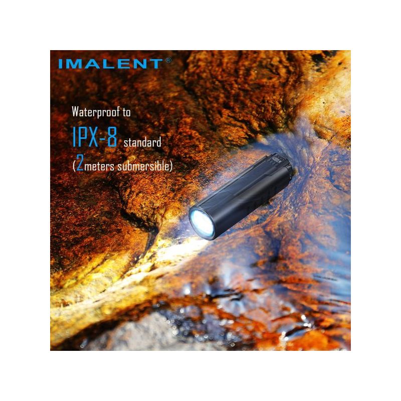 IMALENT LD70 LED-zaklamp 4000 lumen compacte draagbare verlichting met ingebouwd OLED-display voor avonturiers