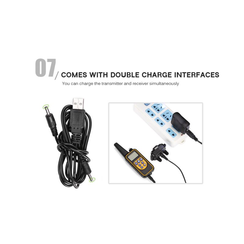 800m Elektrische Waterdichte Hondentrainingshalsband met Afstandsbediening en Verstelbare Trillingsniveaus