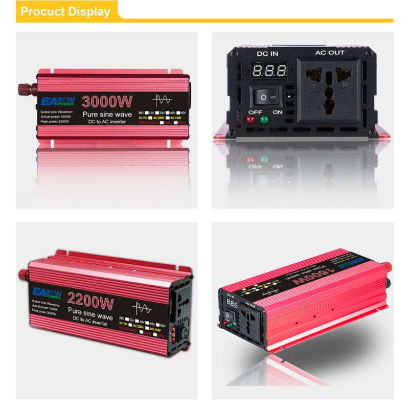 Zuivere Sinus Omvormer 3000W Energieoplossing Lichtgewicht Aluminium-Magnesiumlegering Zuivere Sinusgolf Technologie