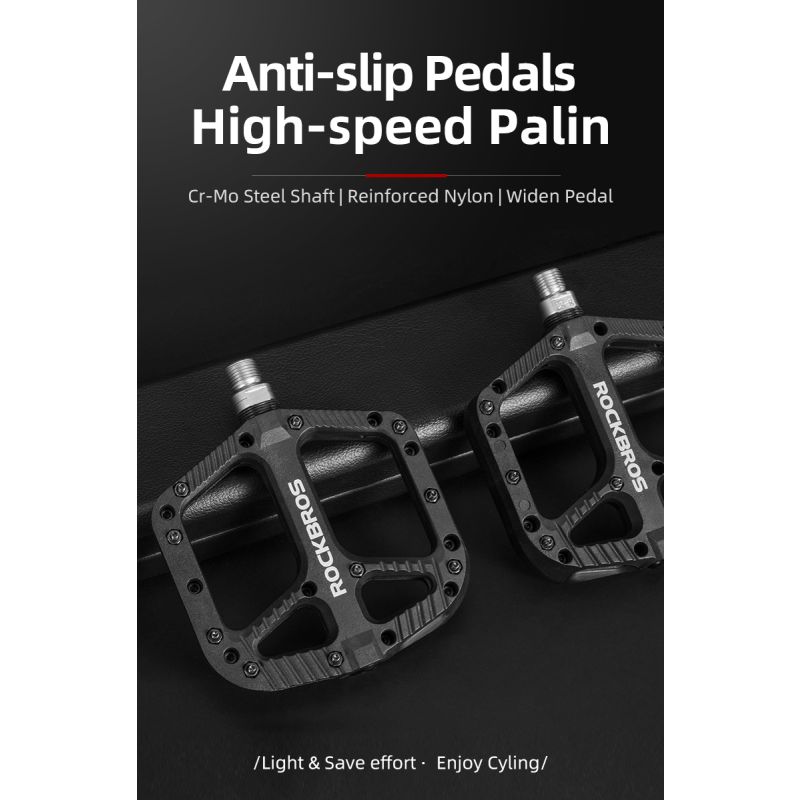 ROCKBROS Ultralicht Fietspedalen Nylon Fietsonderdelen MTB BMX Weg Antislip Nagels Hoogwaardige Kwaliteit