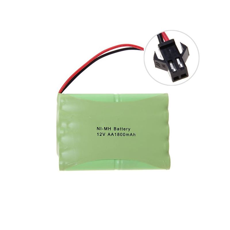 12V AA 1800mAh Ni-MH oplaadbare batterij Hoge capaciteit Big SM Plug voor speelgoedauto's milieuvriendelijk