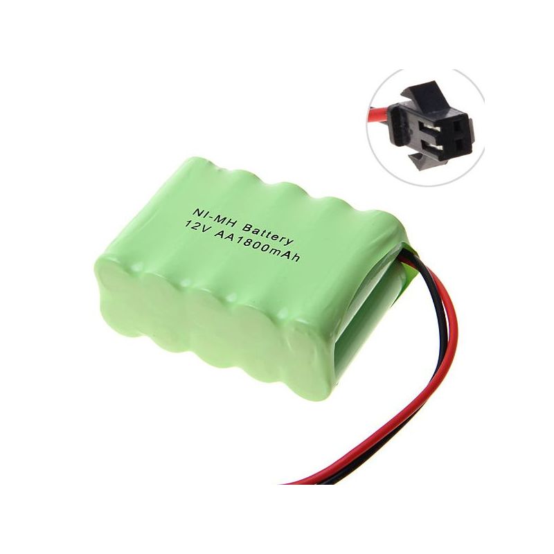 Milieuvriendelijke 12V AA 1800mAh Ni-MH oplaadbare batterij SM-stekker hoge capaciteit voor speelgoed en gadgets