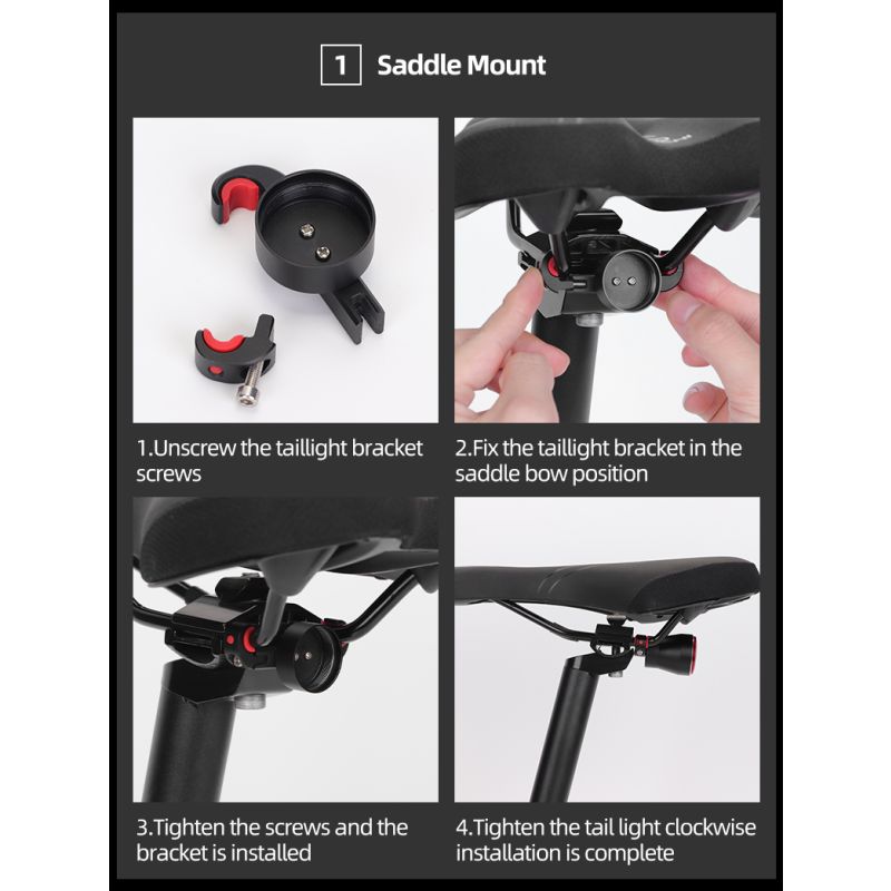 ROCKBROS Q5 Fiets Smart Light met Automatische Remdetectie IPx6 Waterdicht Veiligheid Voor Fietsers