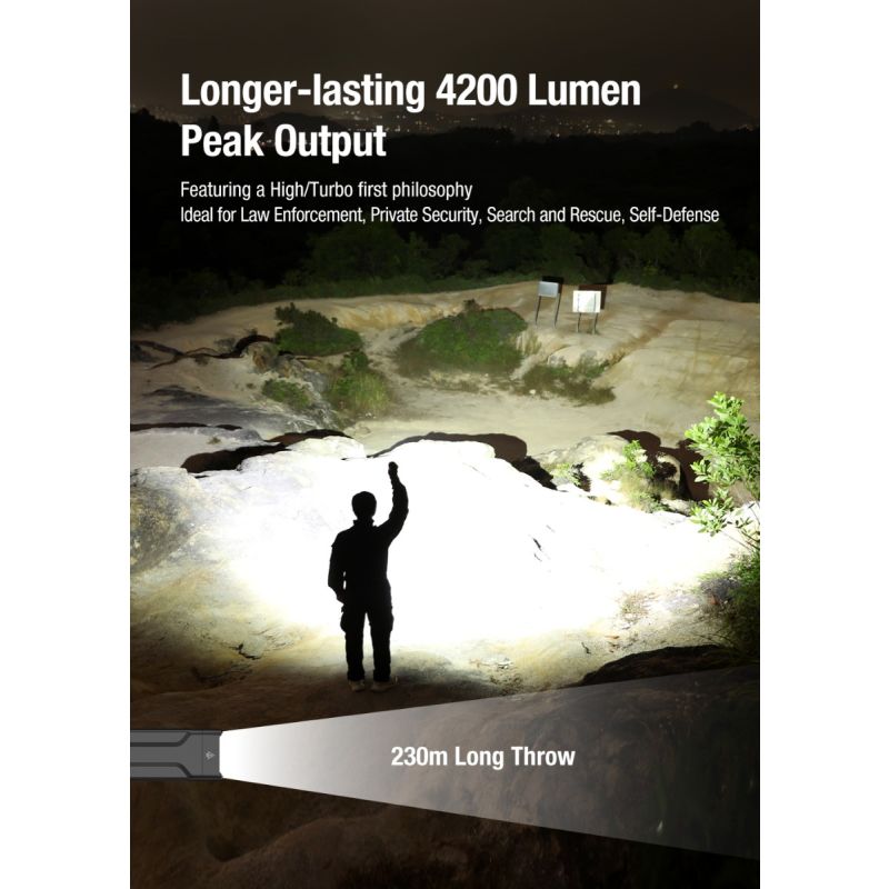 Klarus X1 EDC Tactische Zaklamp 4200LM SST-70 | Ultralicht, Waterdicht voor Outdoor, Kamperen en Noodsituaties