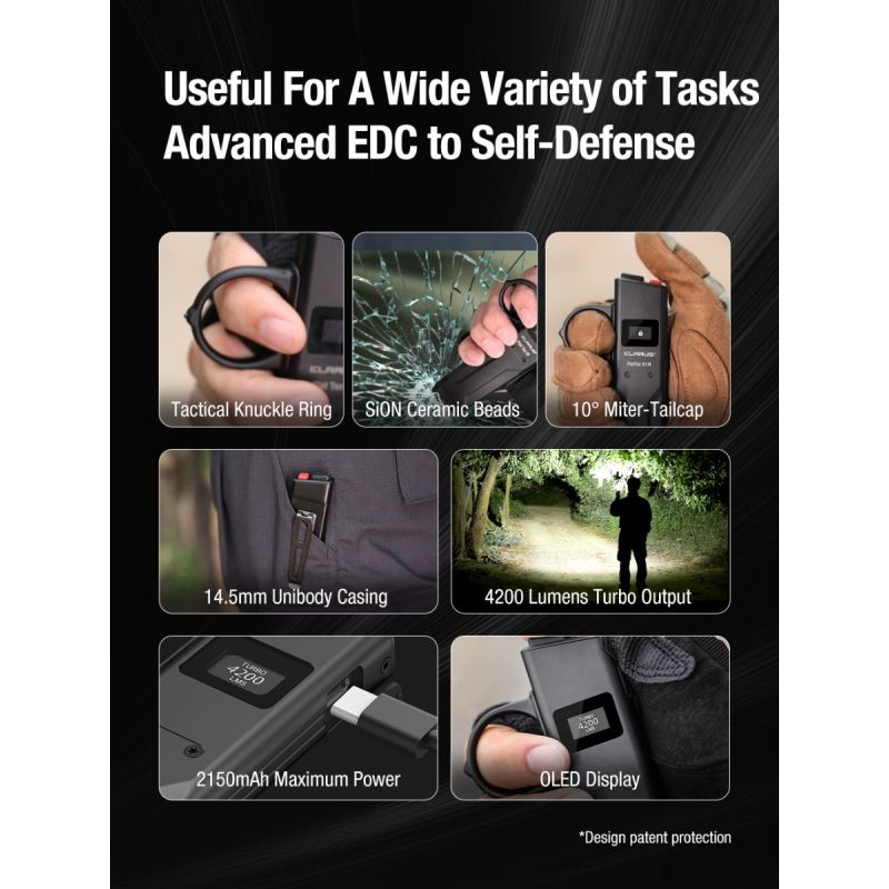 Klarus X1 EDC Tactische Zaklamp 4200LM SST-70 | Ultralicht, Waterdicht voor Outdoor, Kamperen en Noodsituaties
