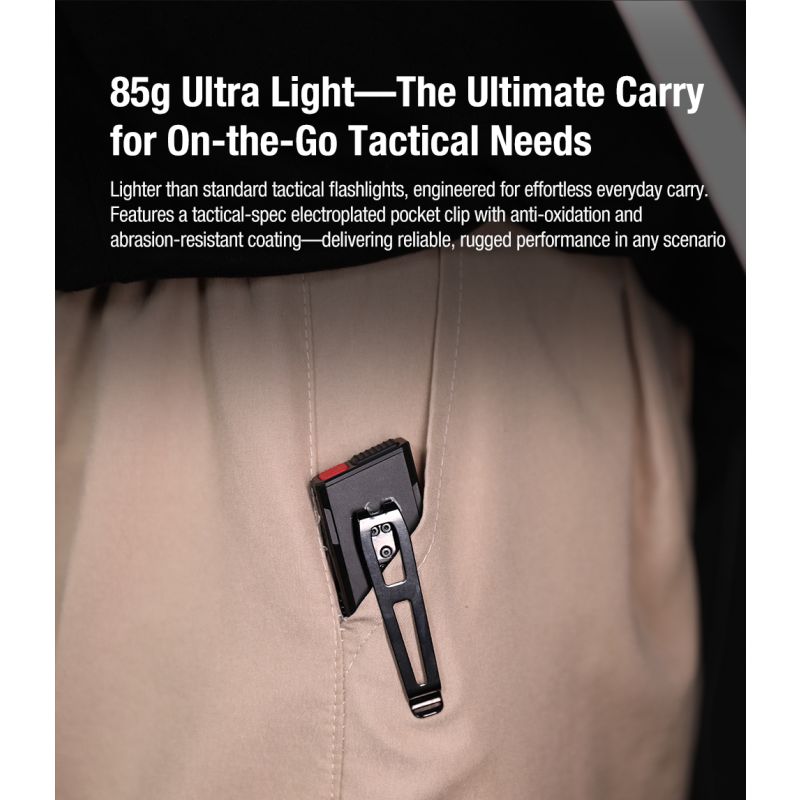 Klarus X2 Ultracompacte EDC zaklamp, 3000 lumen, USB-C oplaadbaar, handpalmformaat, krachtig, superhelder!