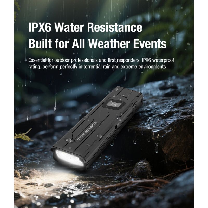 Klarus X2 Ultracompacte EDC zaklamp, 3000 lumen, USB-C oplaadbaar, handpalmformaat, krachtig, superhelder!