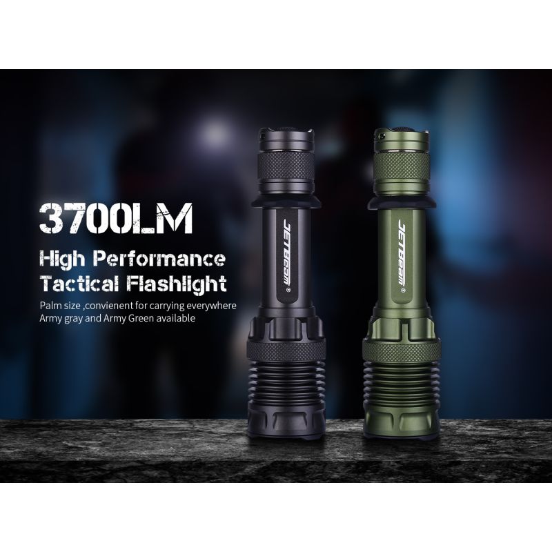 JETBEAM M37 PRO Tactische Militaire Zaklamp 3700 Lumen Krachtige LED Politiestraallamp avontuur duurzaam