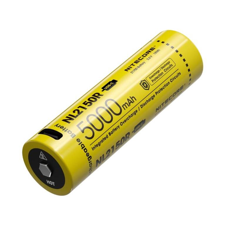 NITECORE NL2150R 21700 Li-ion batterij 5000mAh USB-C compact lichtgewicht draagbare energiebron voor onderweg