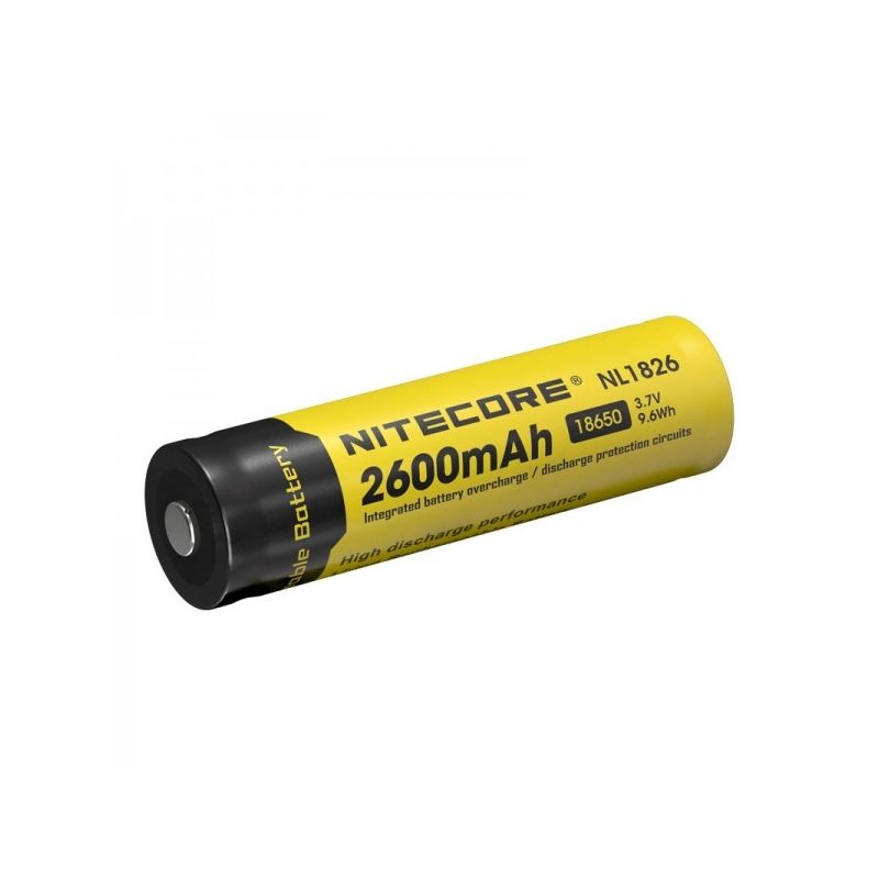 Ontdek Nitecore 18650 NL1826 2600mAh Li-ion oplaadbare batterij voor hoge-drain apparaten lichtgewicht en duurzaam