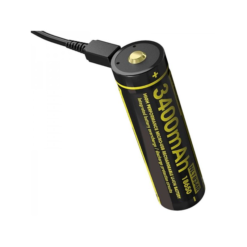 NITECORE NL1834R 18650 oplaadbare batterij Micro-USB hoge capaciteit 3400mAh lichtgewicht outdoor uitrusting