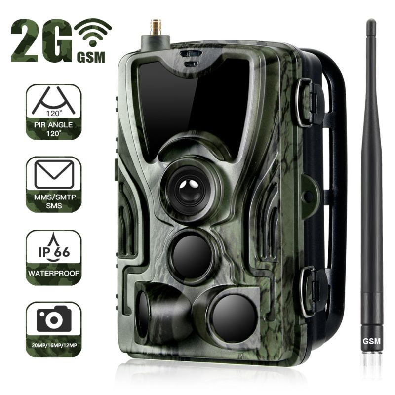 HC801M Trail Wildlife Camera 20MP 1080P Nachtzicht Ideaal voor Wildlife Fotografie Infrarood en 2G MMS verbinding