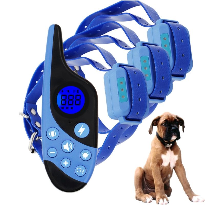 2021 NIEUWE Elektrische Hond Trainingskraag 500m Afstandsbediening Waterdichte Oplaadbare Kraag LCD-scherm