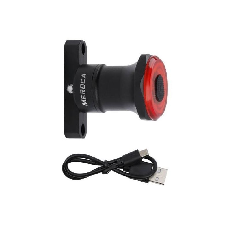 MEROCA MX2 Slim Sensor Rem Achterlicht Mountainbike Licht Fietsveiligheid USB Opladen COB LED Technologie