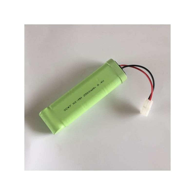 NI-MH 8.4V 2500mAh RC Accu | Speelgoedauto & Modelvliegtuig Accu met Witte Plug en Stabiele Prestaties