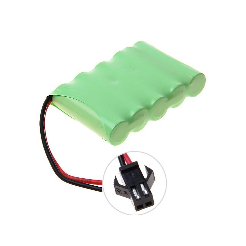5x AA Ni-MH 1800mAh 6V SM-plug Batterij voor RC, Krachtige, Duurzame Speelgoedauto Batterij