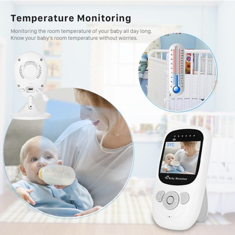 SP880 Draadloze Video Babymonitor 2.4 Inch LCD Nachtzicht Twee-Weg Audio Kindveiligheid Thuisveiligheid