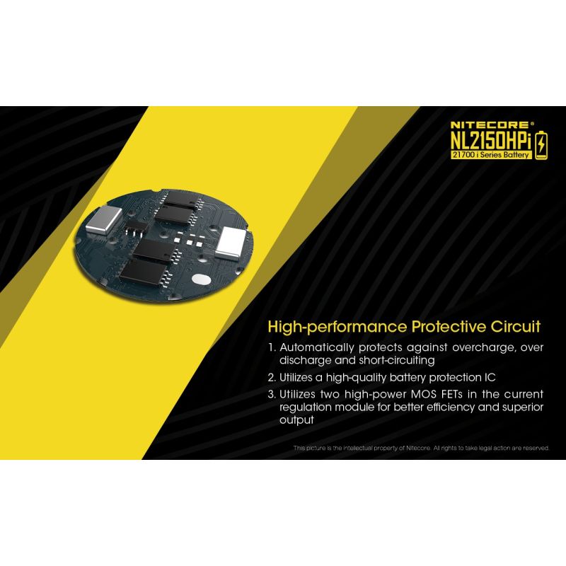 Nitecore NL2150HPi 5000mAh 3.6V 18Wh 21700 Li-ion batterij hoge prestaties voor zaklamp en vape apparaten