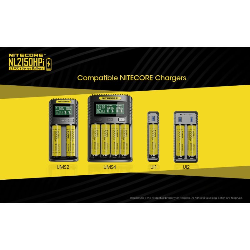 Nitecore NL2150HPi 5000mAh 3.6V 18Wh 21700 Li-ion batterij hoge prestaties voor zaklamp en vape apparaten