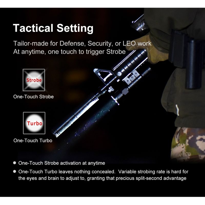 Klarus XT11GT PRO V2.0 zaklamp 3300 lumen USB-C oplaadbaar meerdere helderheidsniveaus buitenverlichting