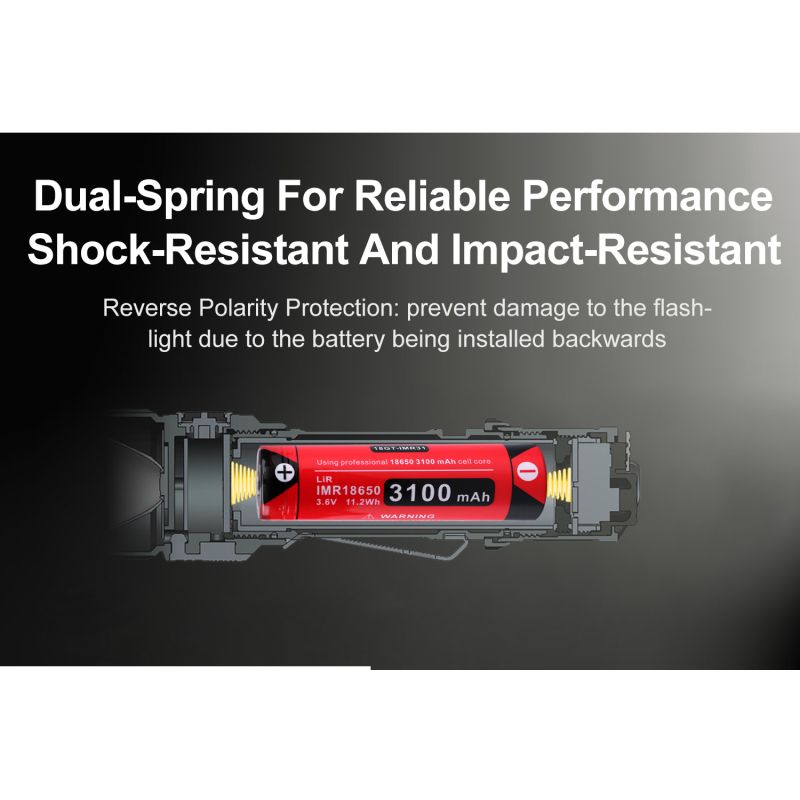 Klarus XT11GT PRO V2.0 zaklamp 3300 lumen USB-C oplaadbaar meerdere helderheidsniveaus buitenverlichting