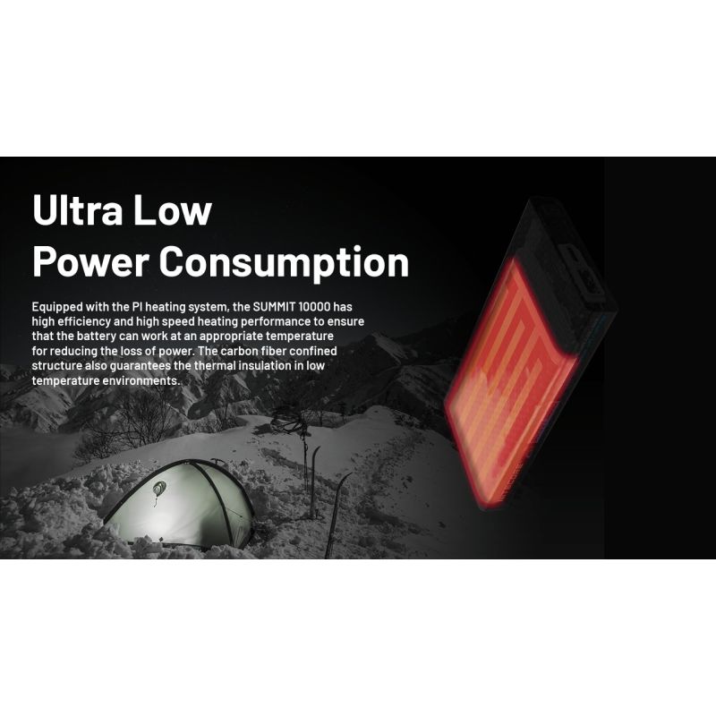 Nitecore Summit 10000 Powerbank | -40°C Koudebestendig met Verwarming | QC/PD USB-C | Outdoor Oplader