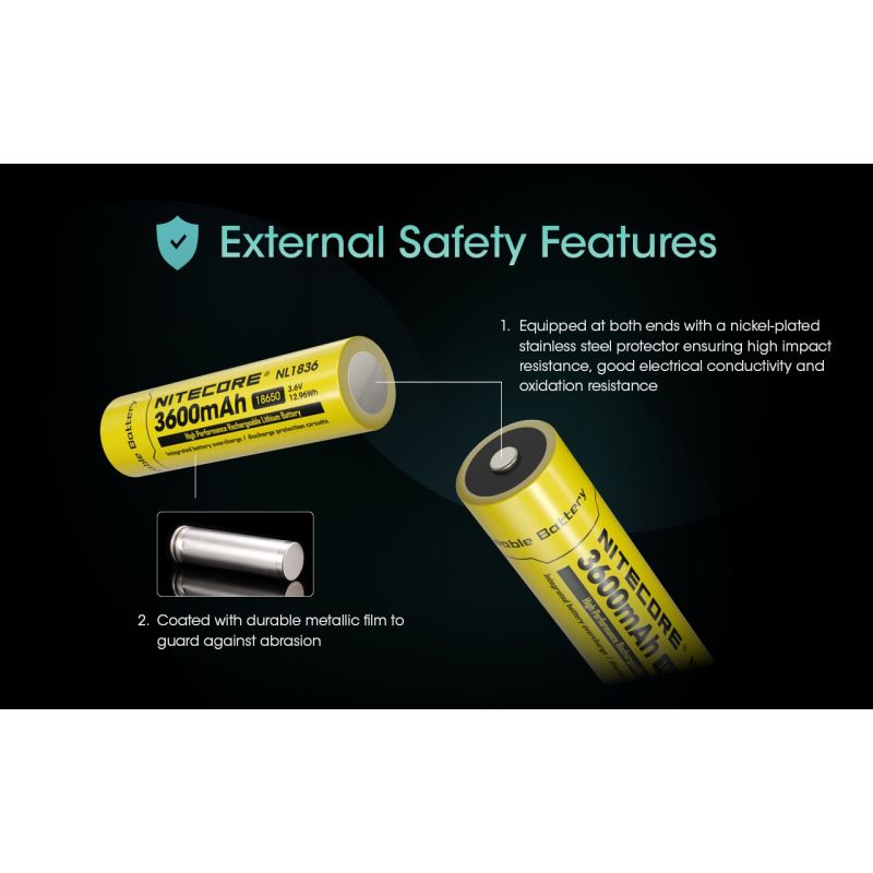 Nitecore 18650 NL1836 3600mAh Li-ion Oplaadbare Batterij: Krachtige Accu voor Zaklampen!