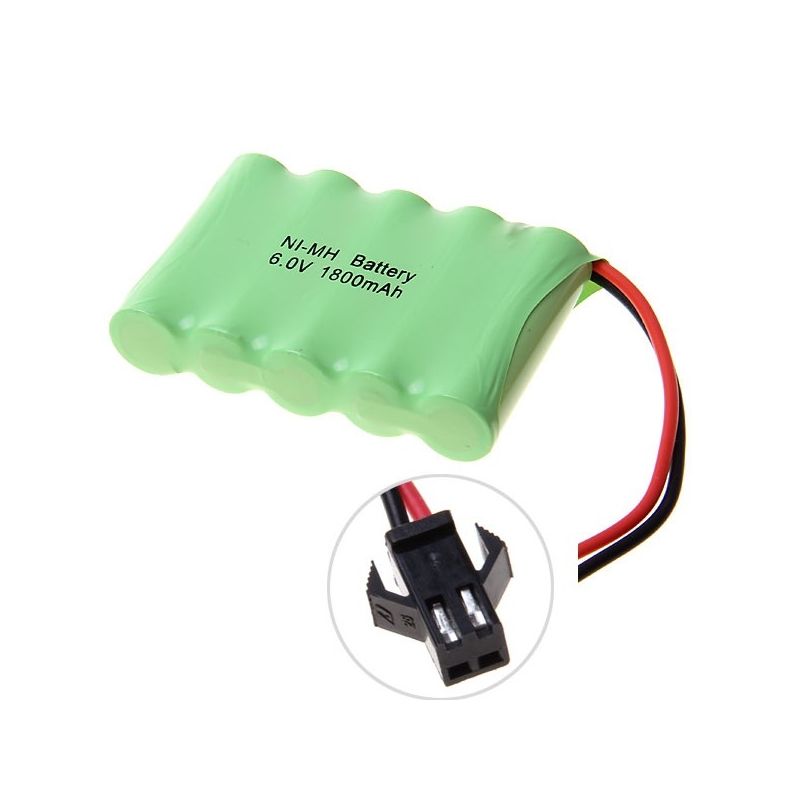 5x AA Ni-MH 1800mAh 6V SM-plug Batterij voor RC, Krachtige, Duurzame Speelgoedauto Batterij