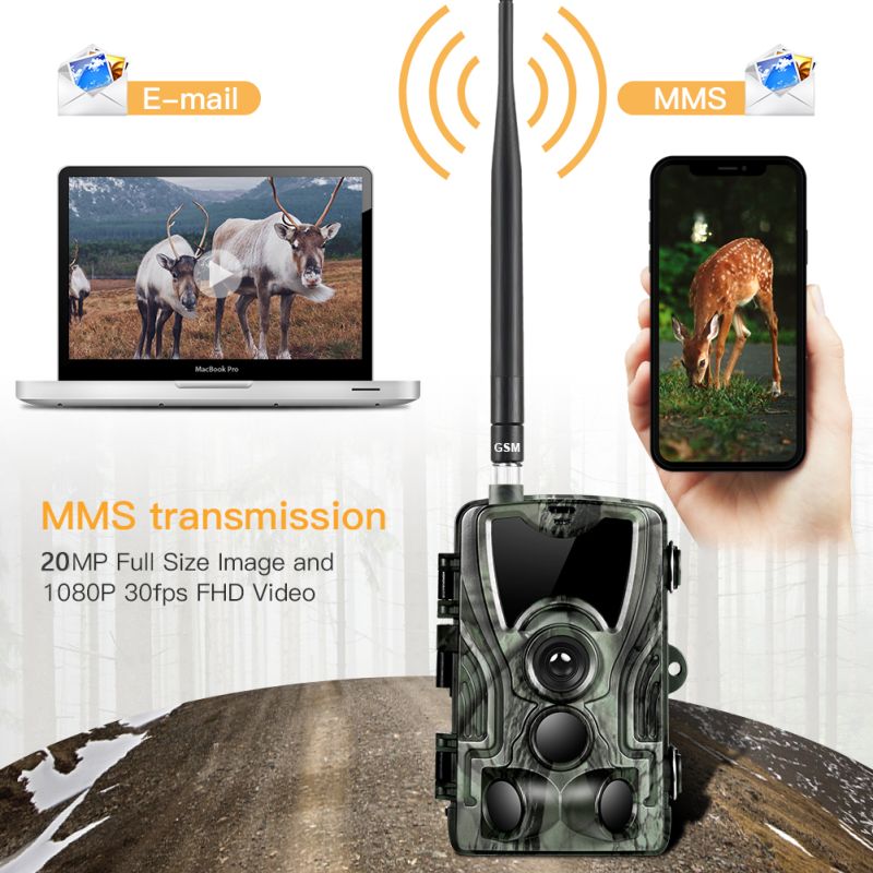 HC801M Trail Wildlife Camera 20MP 1080P Nachtzicht Ideaal voor Wildlife Fotografie Infrarood en 2G MMS verbinding