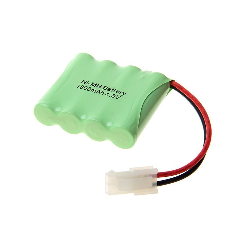 4x AA 4.8V 1800mAh Ni-MH Oplaadbare Batterij met 557 Plug voor Speelgoedauto Accu, Stabiele Prestaties