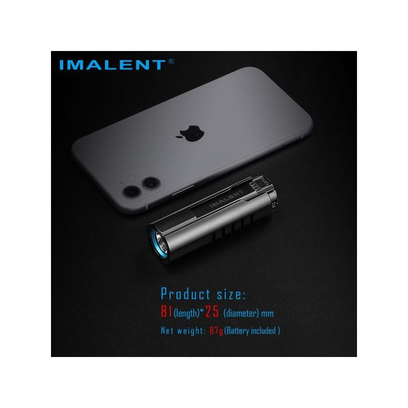 IMALENT LD70 LED-zaklamp 4000 lumen compacte draagbare verlichting met ingebouwd OLED-display voor avonturiers