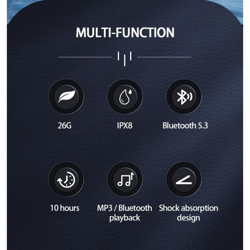 Beengeleiding Zwemmen Koptelefoon 16GB IP68 Waterdicht Bluetooth Sportoordopjes Zwemaccessoires Onderwater Audio