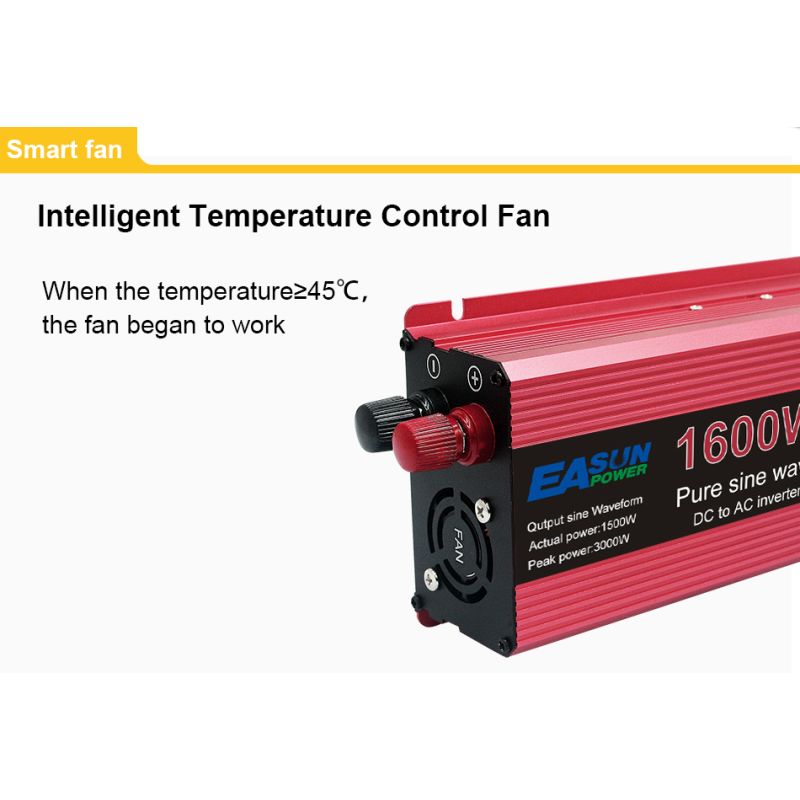 Zuivere Sinus Omvormer 3000W Energieoplossing Lichtgewicht Aluminium-Magnesiumlegering Zuivere Sinusgolf Technologie