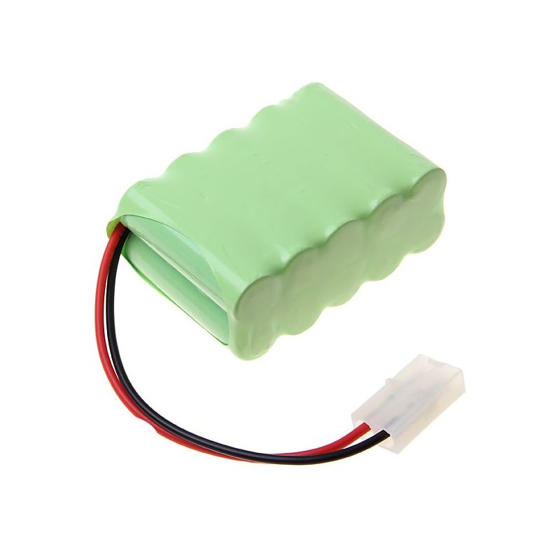 Krachtige NI-MH AA 12V 1800mAh batterij met grote witte stekker - Hoge capaciteit, milieuvriendelijk en betrouwbaar voor speelgoedauto's en meer!
