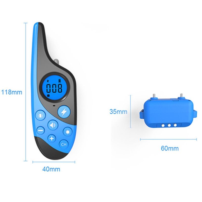2021 NIEUWE Elektrische Hond Trainingskraag 500m Afstandsbediening Waterdichte Oplaadbare Kraag LCD-scherm