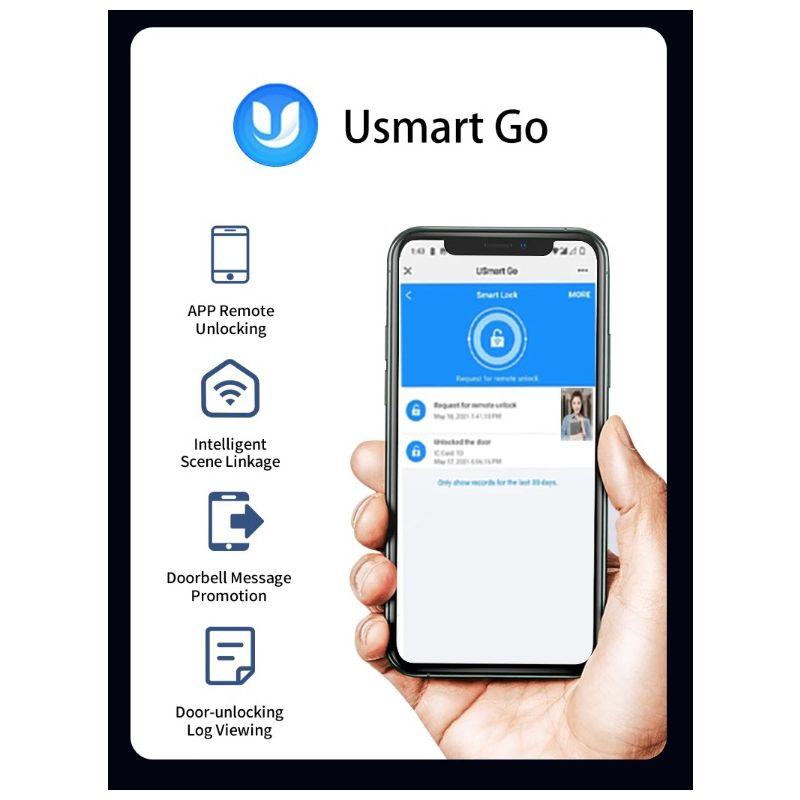 3D Gezichtsslim Deurslot Monitor met Geavanceerde Beveiligingstechnologie Zes Ontgrendelingsmethoden