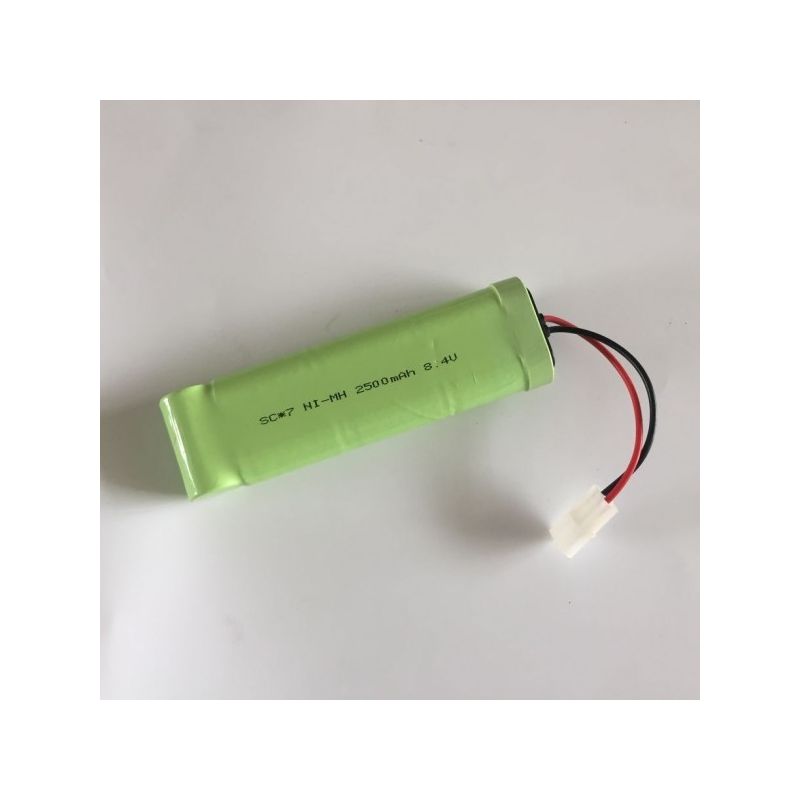 NI-MH 8.4V 2500mAh RC Accu | Speelgoedauto & Modelvliegtuig Accu met Witte Plug en Stabiele Prestaties