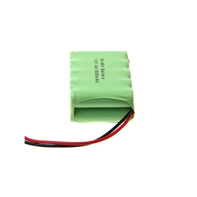 10x Ni-MH AA batterij 12V 1800mAh met SM plug | Oplaadbare, milieuvriendelijke AA batterijen voor speelgoed & modelbouw