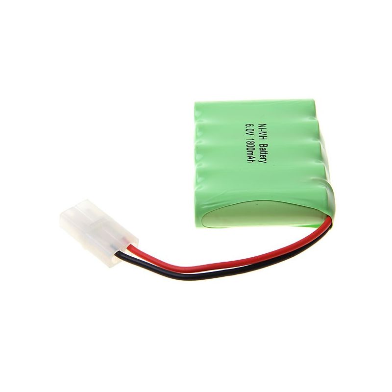 RC 6V 1800mAh AA NI-MH Accu Oplaadbaar Batterij Pak met Grote Witte Stekker, Speelgoedauto Vliegtuig Boot Duurzaam