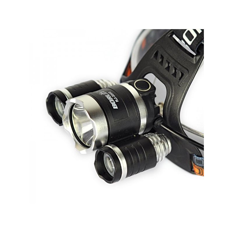 Boruit RJ-3000 LED-koplamp 1000 lumen T6 wit licht waterbestendig avontuurlijke uitrusting jachtkoplamp