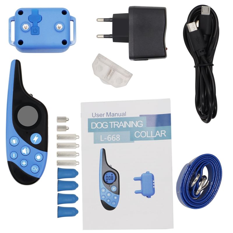 2021 NIEUWE Elektrische Hond Trainingskraag 500m Afstandsbediening Waterdichte Oplaadbare Kraag LCD-scherm
