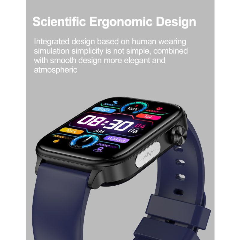 ET570 Smartwatch Bloedglucose ECG Bloeddruk voor Android iOS | H-band Gezondheidspartner IP68