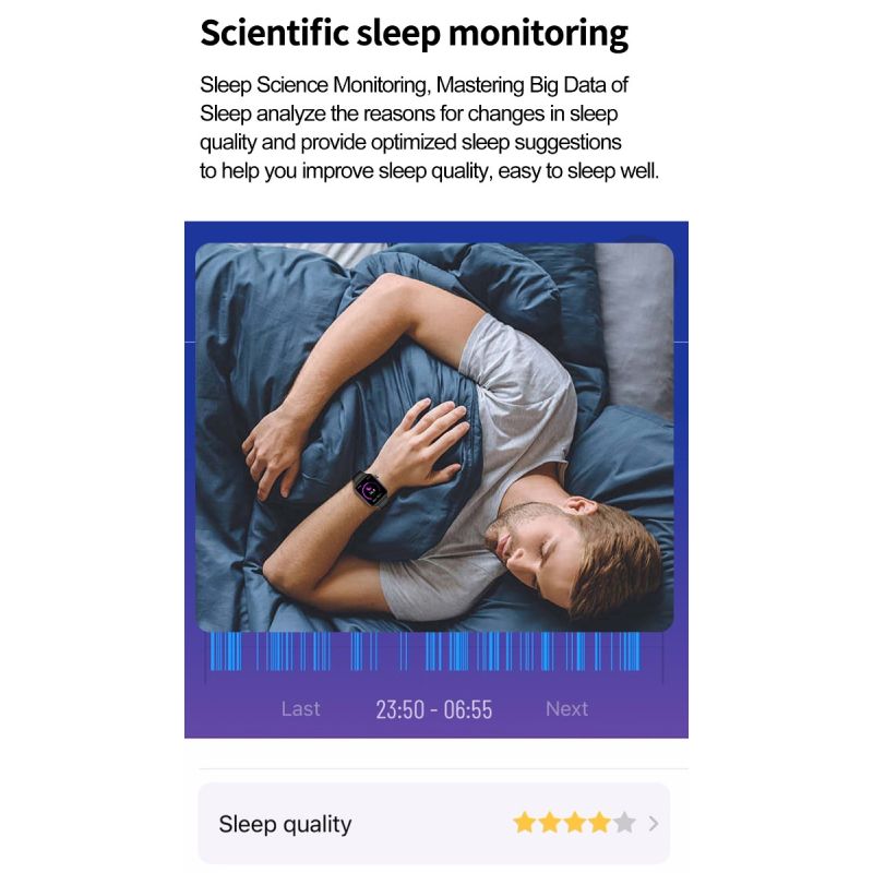 ET570 Smartwatch Bloedglucose ECG Bloeddruk voor Android iOS | H-band Gezondheidspartner IP68