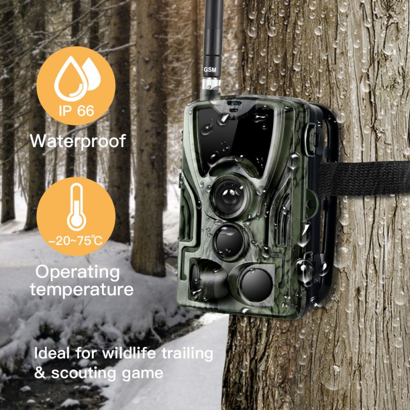 HC801M Trail Wildlife Camera 20MP 1080P Nachtzicht Ideaal voor Wildlife Fotografie Infrarood en 2G MMS verbinding