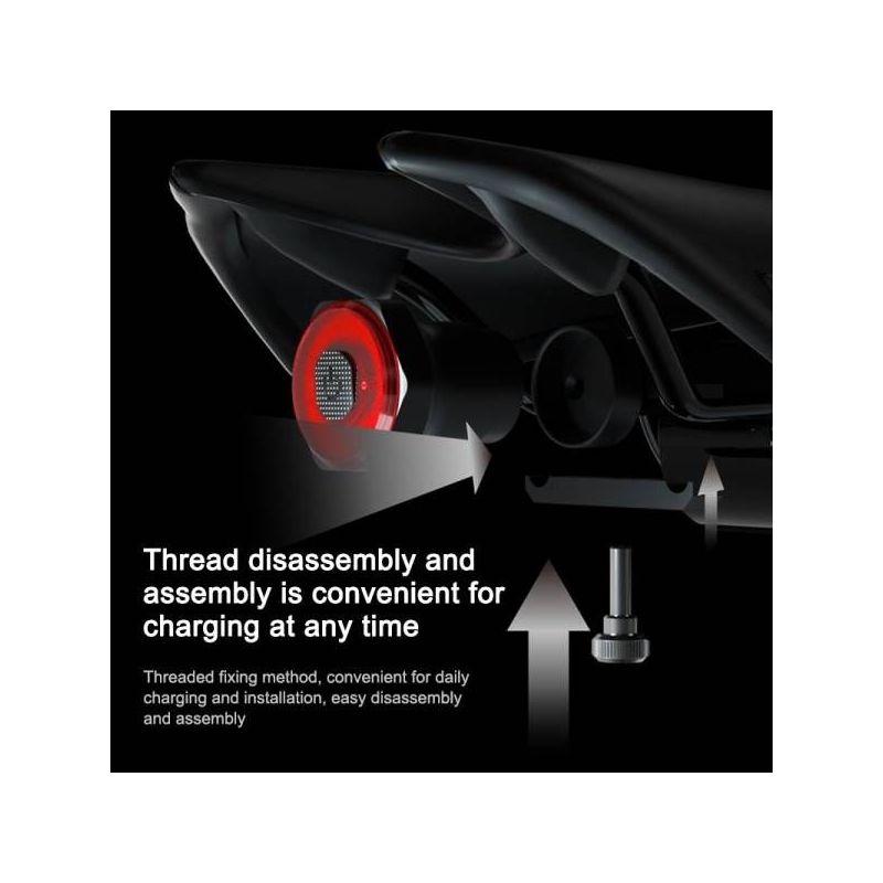 MEROCA MX2 Slim Sensor Rem Achterlicht Mountainbike Licht Fietsveiligheid USB Opladen COB LED Technologie