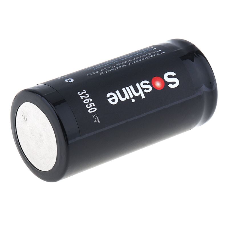 Soshine 6500mAh 3.7V 32650 Lithium Li-ion oplaadbare batterij met hoge energiedichtheid en lange levensduur