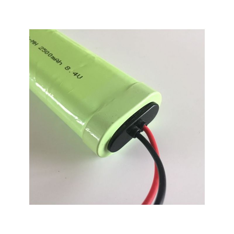 NI-MH 8.4V 2500mAh RC Accu | Speelgoedauto & Modelvliegtuig Accu met Witte Plug en Stabiele Prestaties