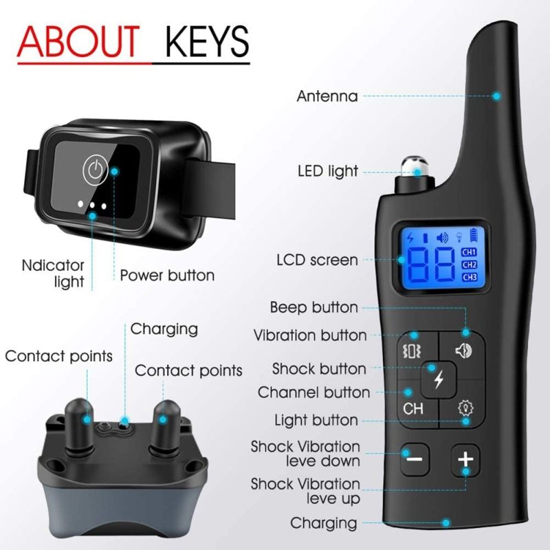 Nieuwe 800m Elektrische Hondentrainingskraag met 3 Instelbare Trainingsmodi voor Kleine tot Grote Honden