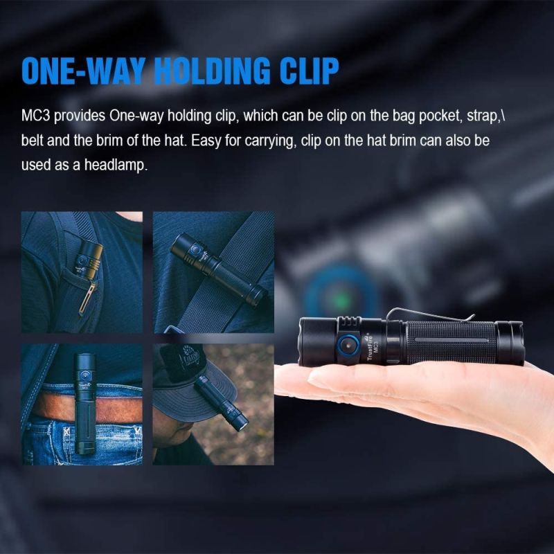 TrustFire MC3 XHP50 LED-zaklamp 2500 lumen met USB magnetische oplader krachtige outdoor zaklamp IP68 waterdicht